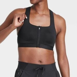 All In Motion Sports Bra Keyhole Black 34B Women's Sculpt High Support
